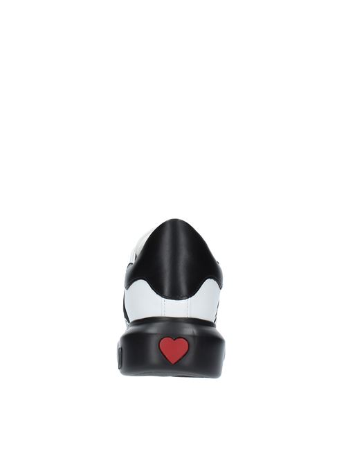 Sneakers in pelle e tessuto LOVE MOSCHINO | JA15104G1FIA110ABIANCO-NERO
